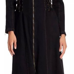 TOV Black Denim Maxi Dress/Coat (size 40 - US M)